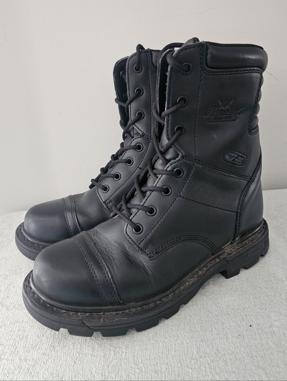 Thorogood GEN-Flex2 Unisex  8” Side-Zip Black Leather Tactical, Jump Boots